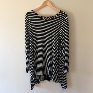 Super soft long-sleeve top - striped